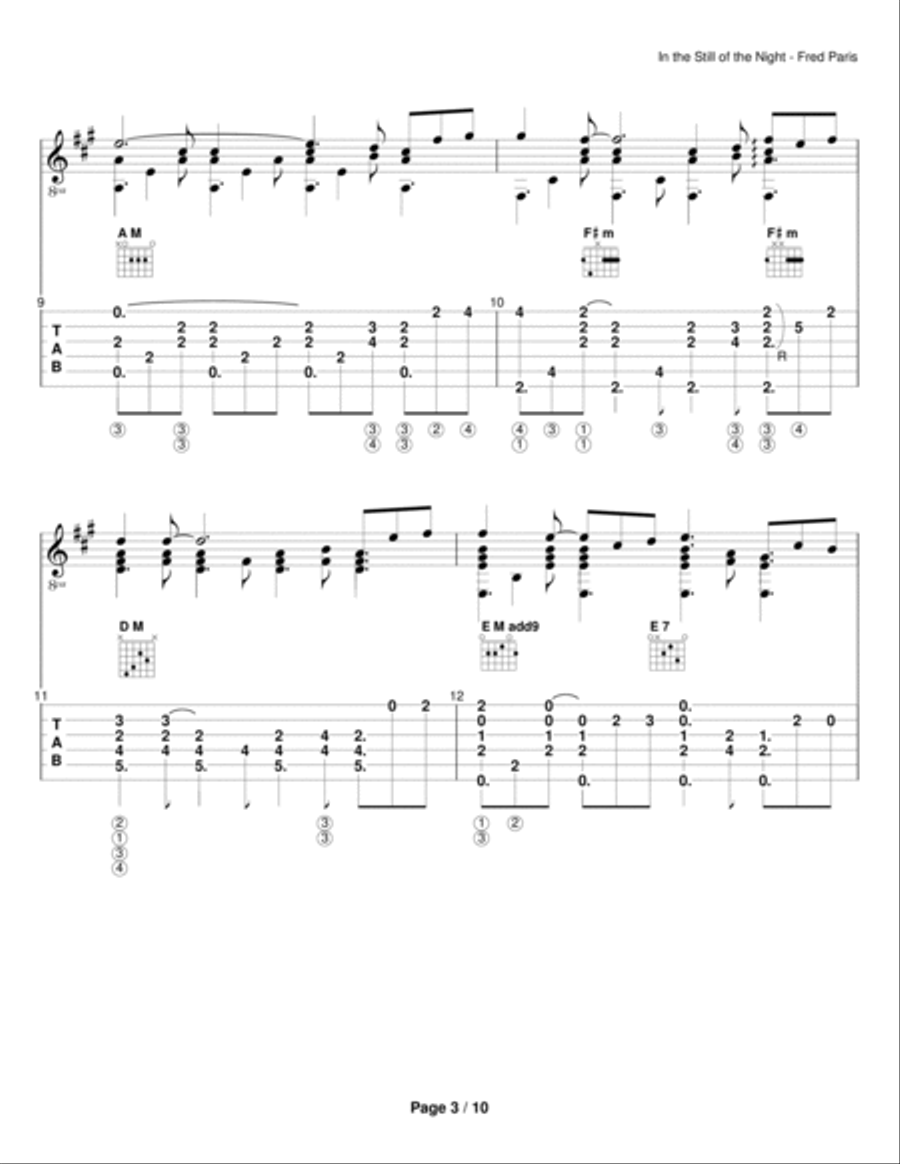 In The Still Of The Night Guitar Solo scores gallery preview page 3