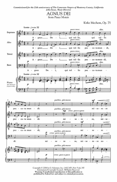 Agnus Dei (from Peace Motets) image number null
