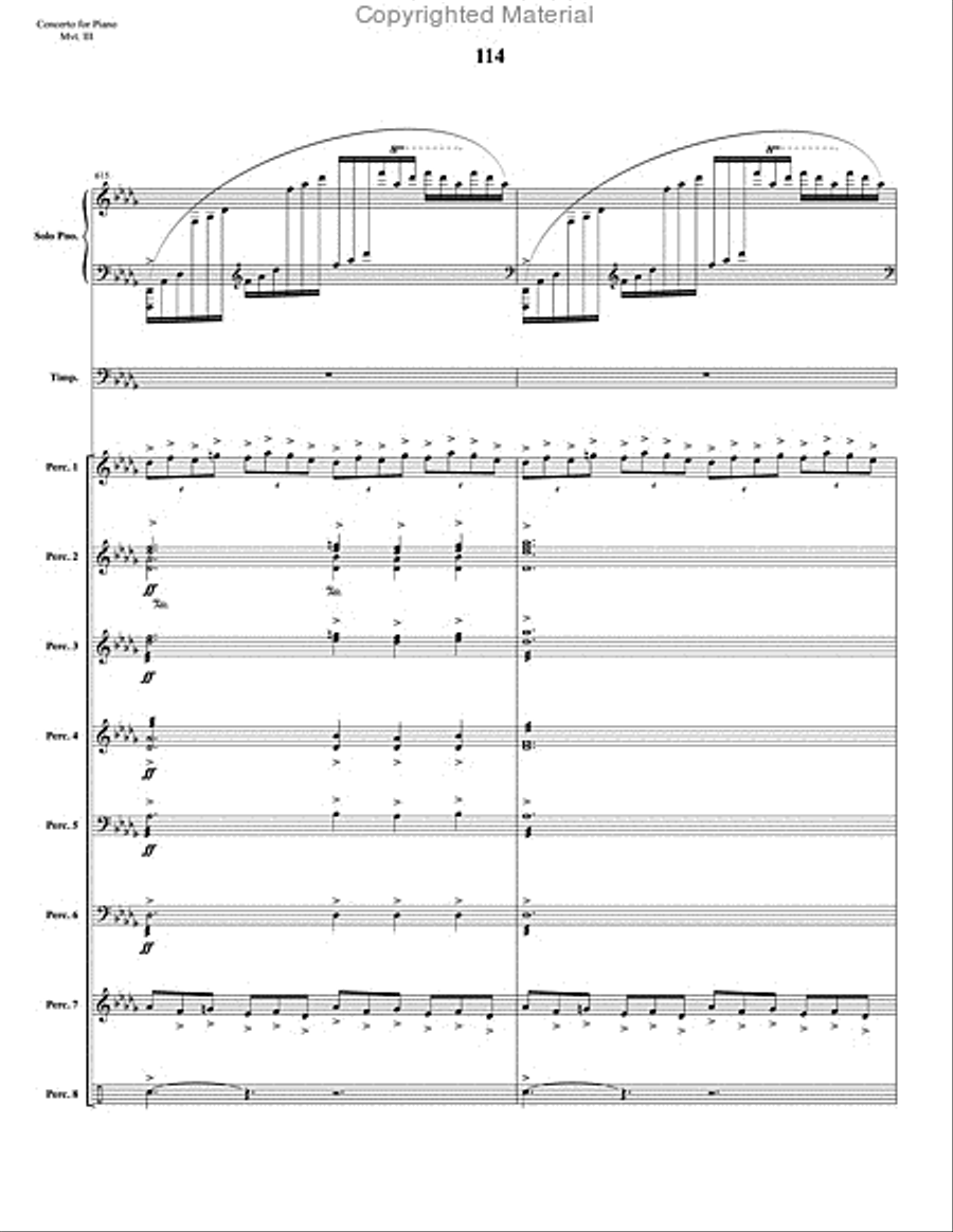 Concerto for Piano and Percussion Orchestra Percussion Ensemble scores gallery preview page 27