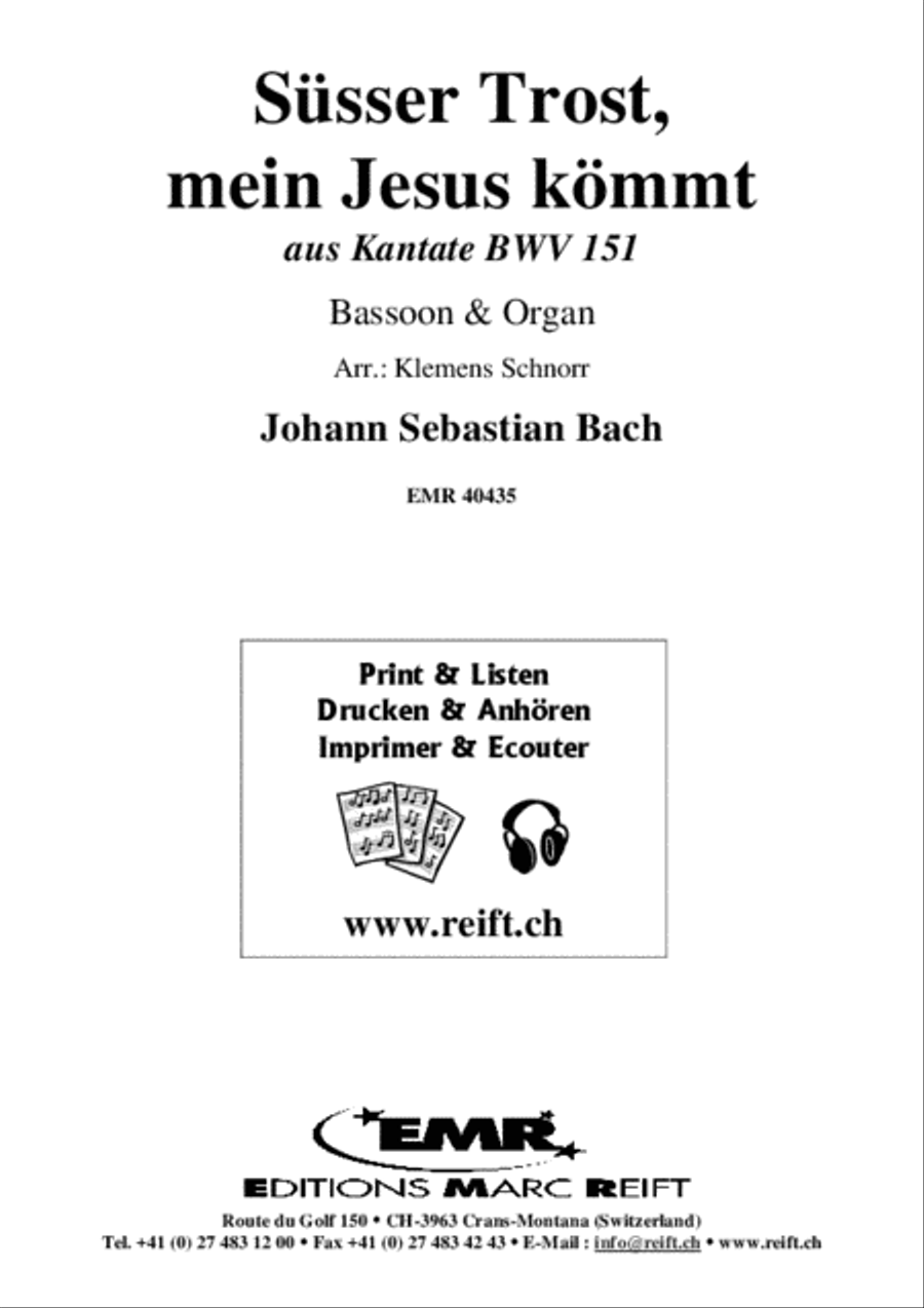 Susser Trost, mein Jesus kommt Bassoon scores gallery preview page 2
