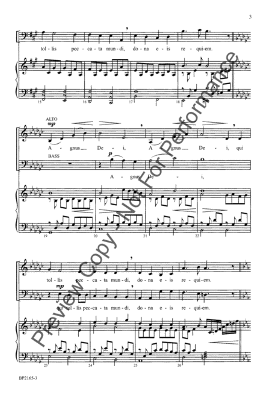 Agnus Dei (from Requiem) Agnus Dei (from Requiem) 4-Part scores gallery preview page 4