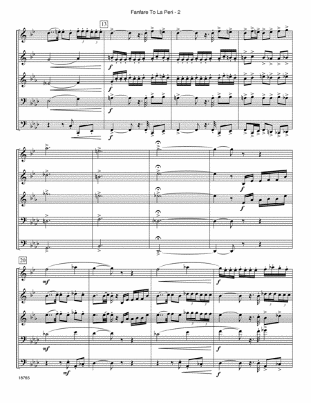Fanfare To La Peri - Conductor Score (Full Score)