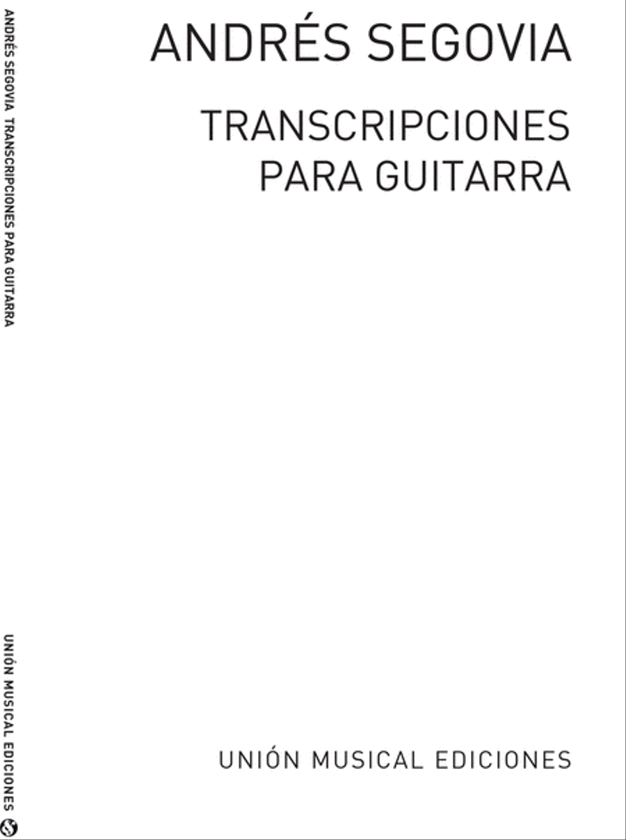 Andres Segovia: Transcripciones Para Guitarra Acoustic Guitar scores gallery preview page 1