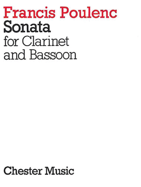 Francis Poulenc : Sonata For Clarinet And Bassoon