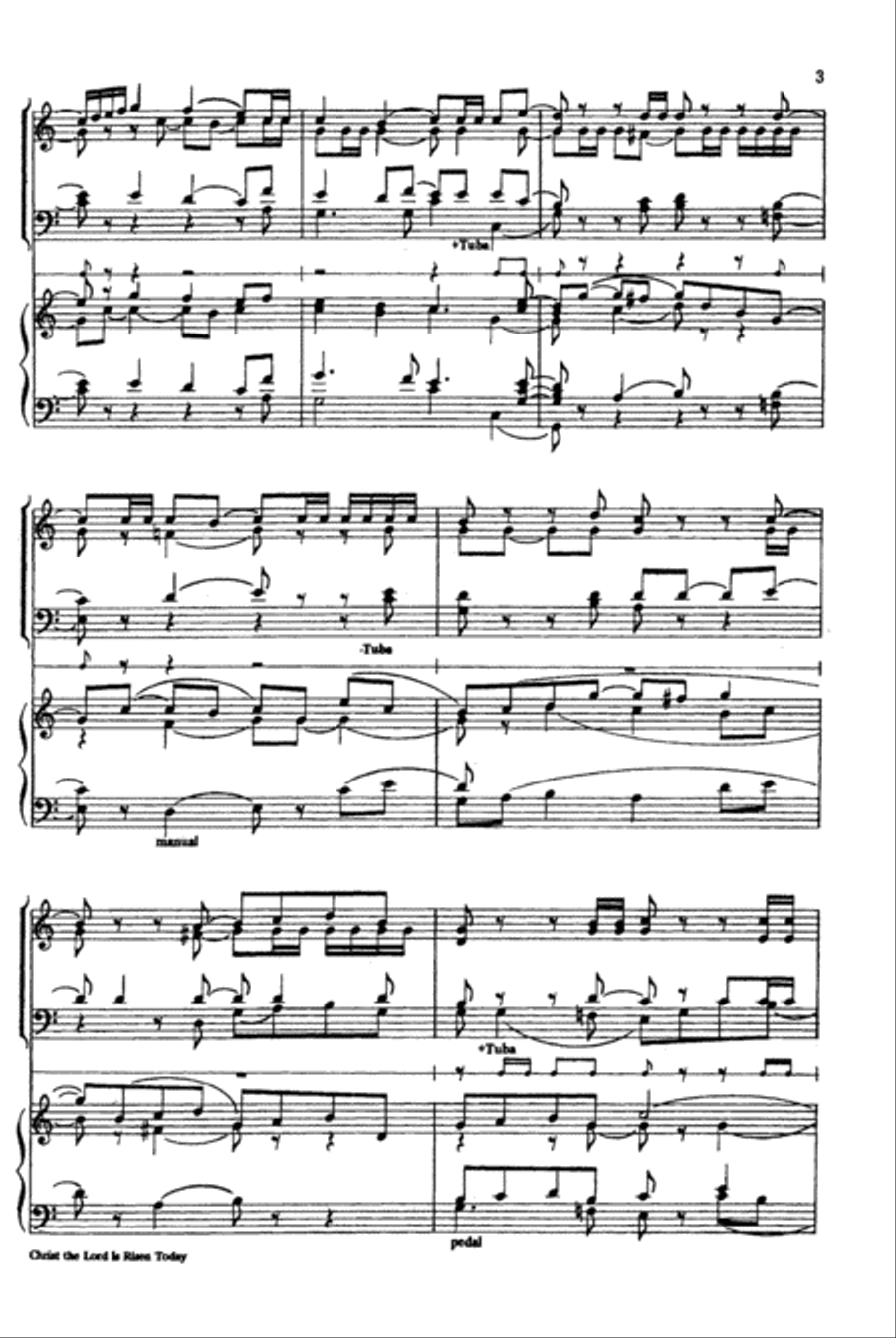 Christ the Lord Is Risen Today 4-Part scores gallery preview page 4