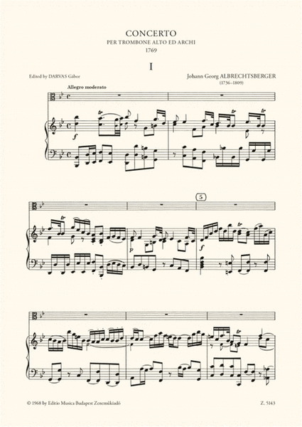 Concerto per trombone alto ed archi