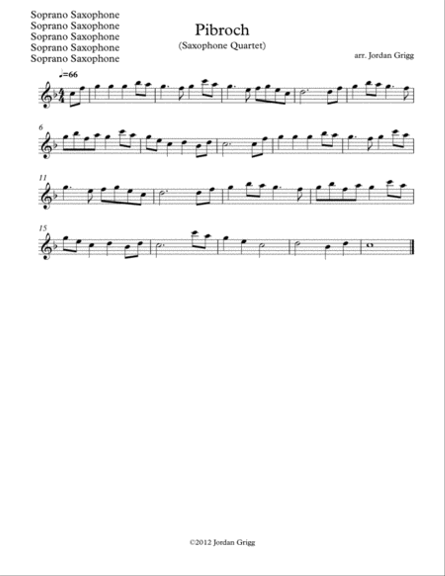 Pibroch (Saxophone Quartet) Pibroch (Saxophone Quartet) Saxophone Quartet scores gallery preview page 3