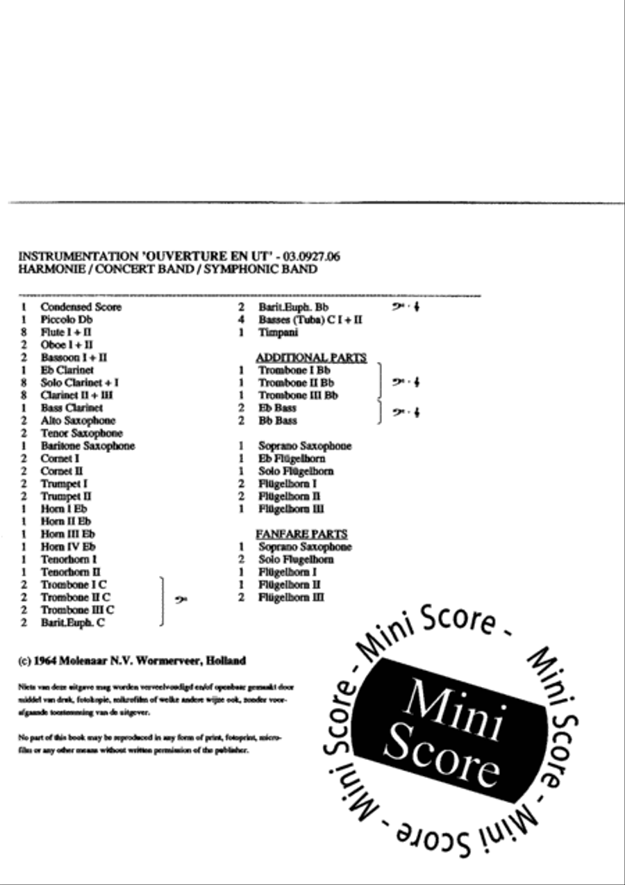 Overture en Ut Concert Band scores gallery preview page 4
