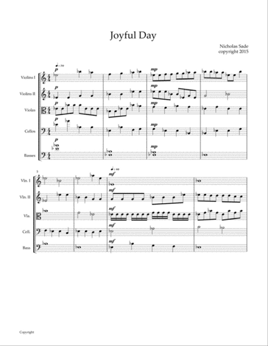 Joyful Day String Orchestra scores gallery preview page 1