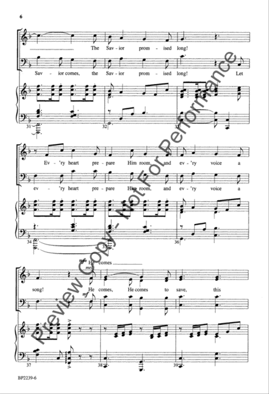 Let Every Heart Prepare Him Room 4-Part scores gallery preview page 6