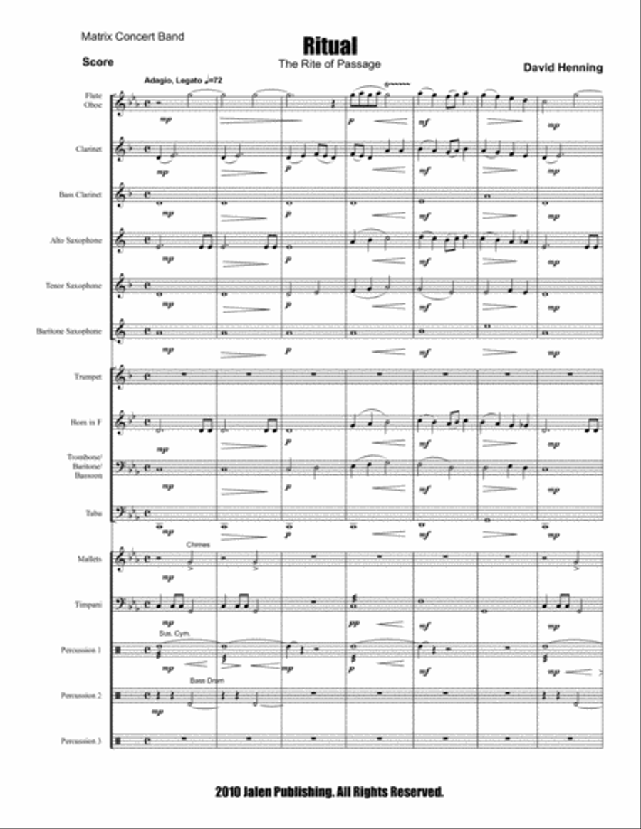 Ritual (The Rite of Passage) Concert Band scores gallery preview page 2