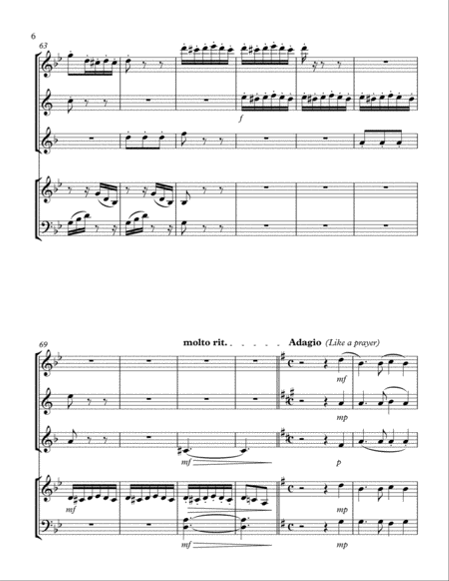 In The Woods for mixed quintet Small Ensemble scores gallery preview page 6