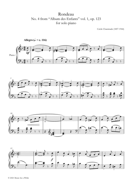 Cécile Chaminade - Rondeau op. 123 no. 4 for solo piano