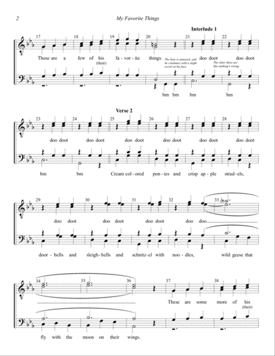 My Favorite Things TTBB scores gallery preview page 2