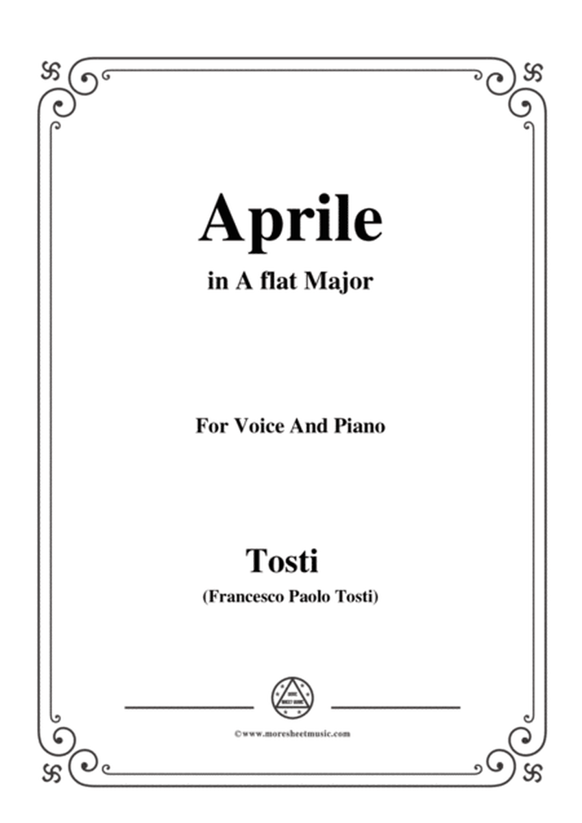 Tosti-Aprile in A flat Major,for Voice and Piano image number null