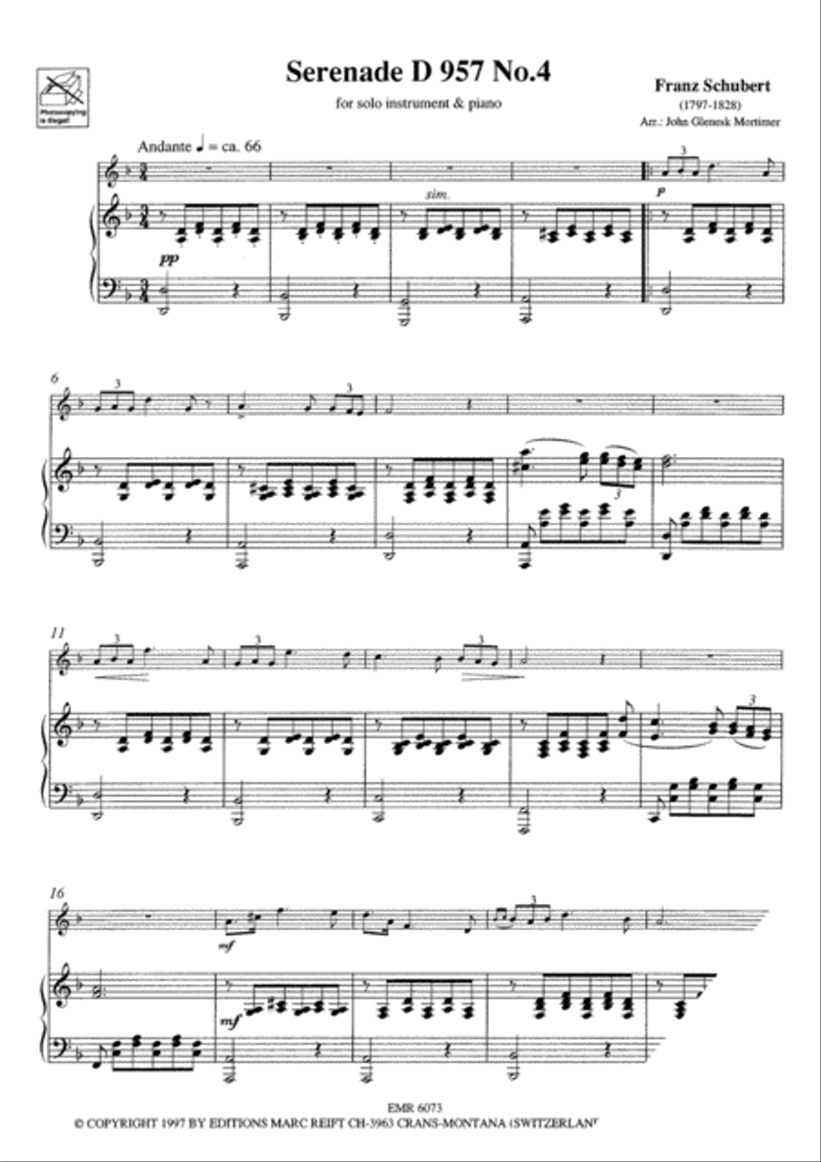 Serenade Piano Accompaniment scores gallery preview page 4