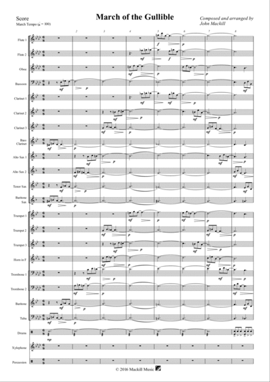 March of the Gullible Concert Band scores gallery preview page 2
