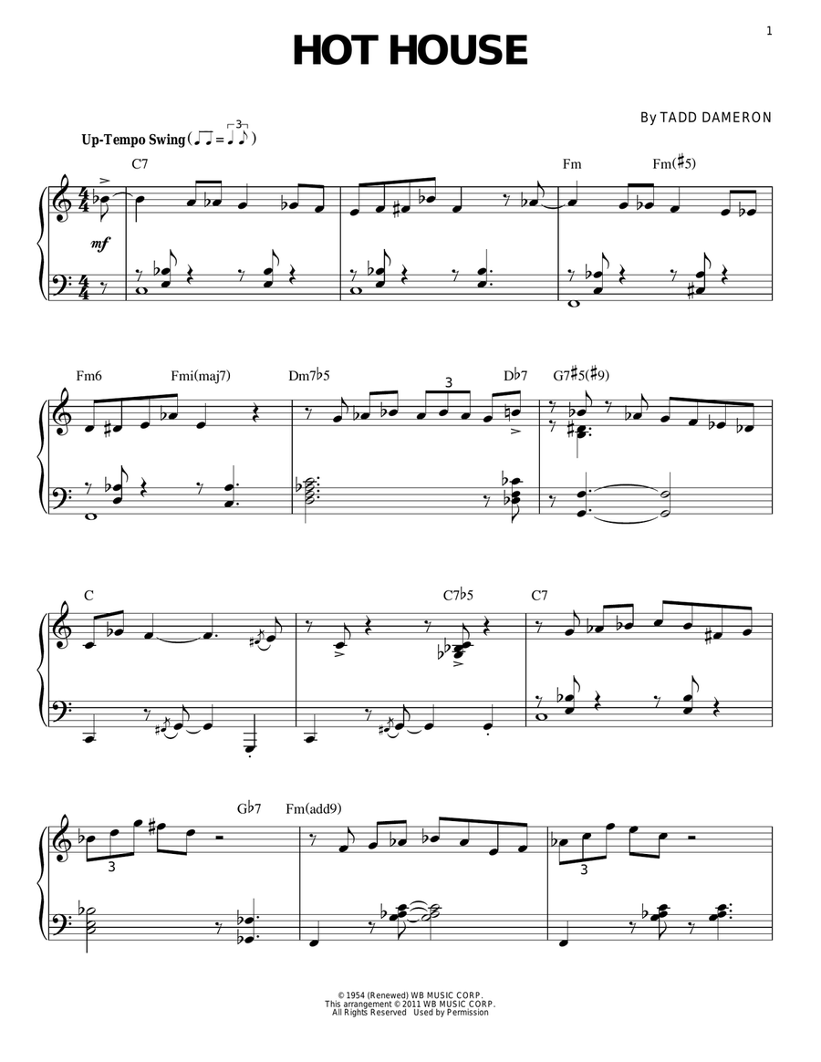 Hot House (arr. Brent Edstrom)