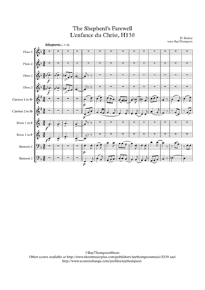 Berlioz: The Shepherd's Farewell (L'enfance du Christ, H130)(transposed version) - symphonic wind