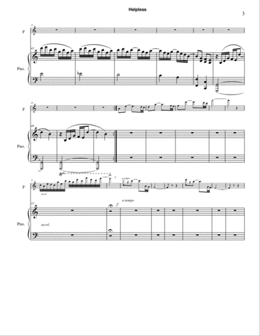 Helpless Flute Solo scores gallery preview page 3
