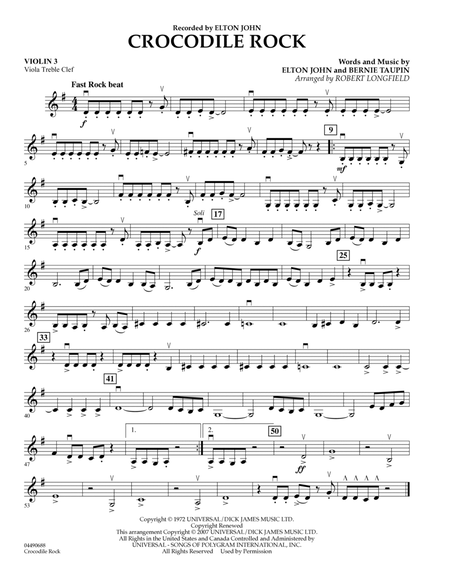 Crocodile Rock - Violin 3 (Viola Treble Clef)