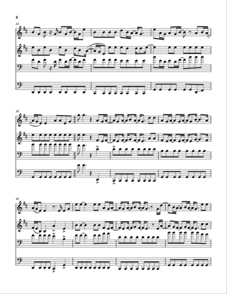 Prayer And A Bible Brass Quartet scores gallery preview page 5