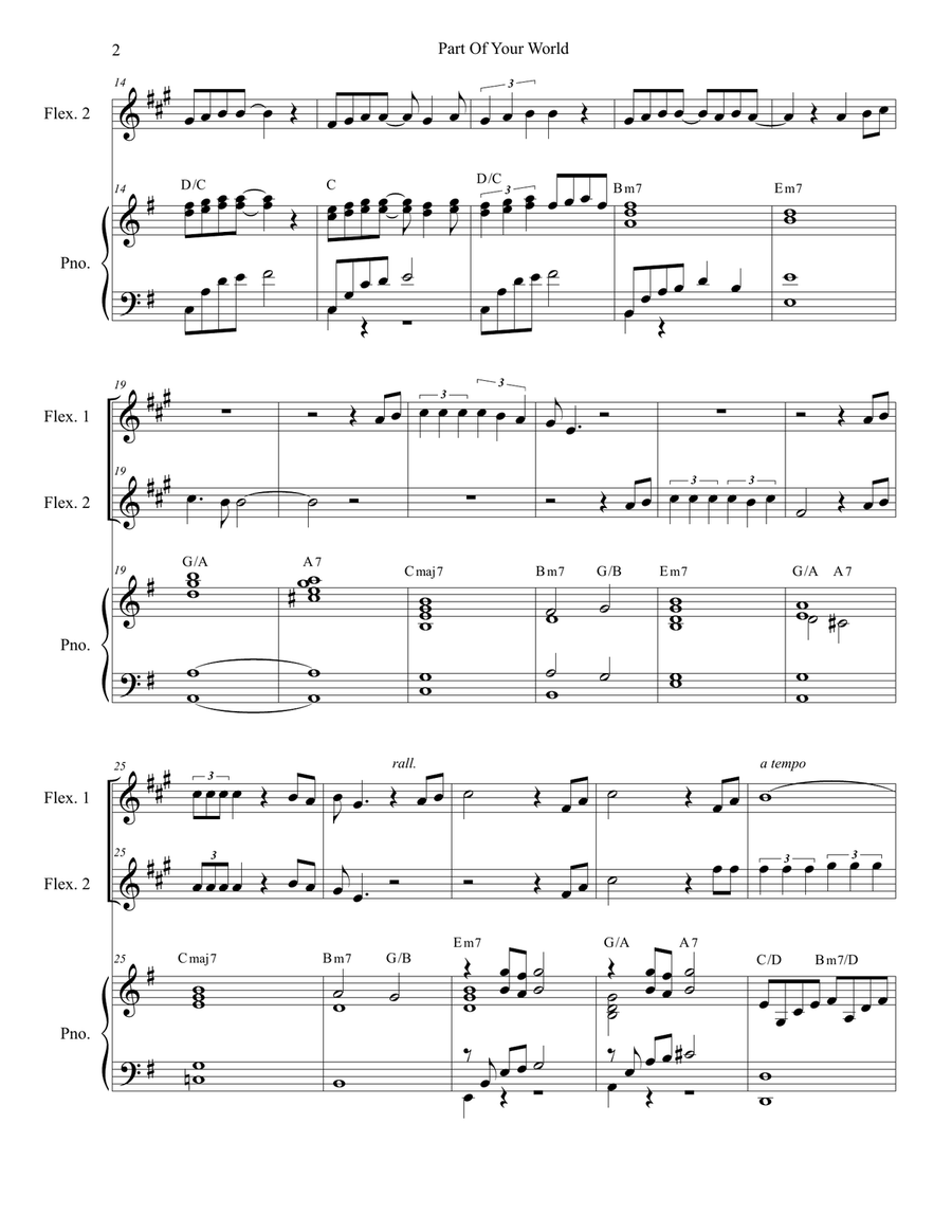 Part Of Your World Small Ensemble scores gallery preview page 2