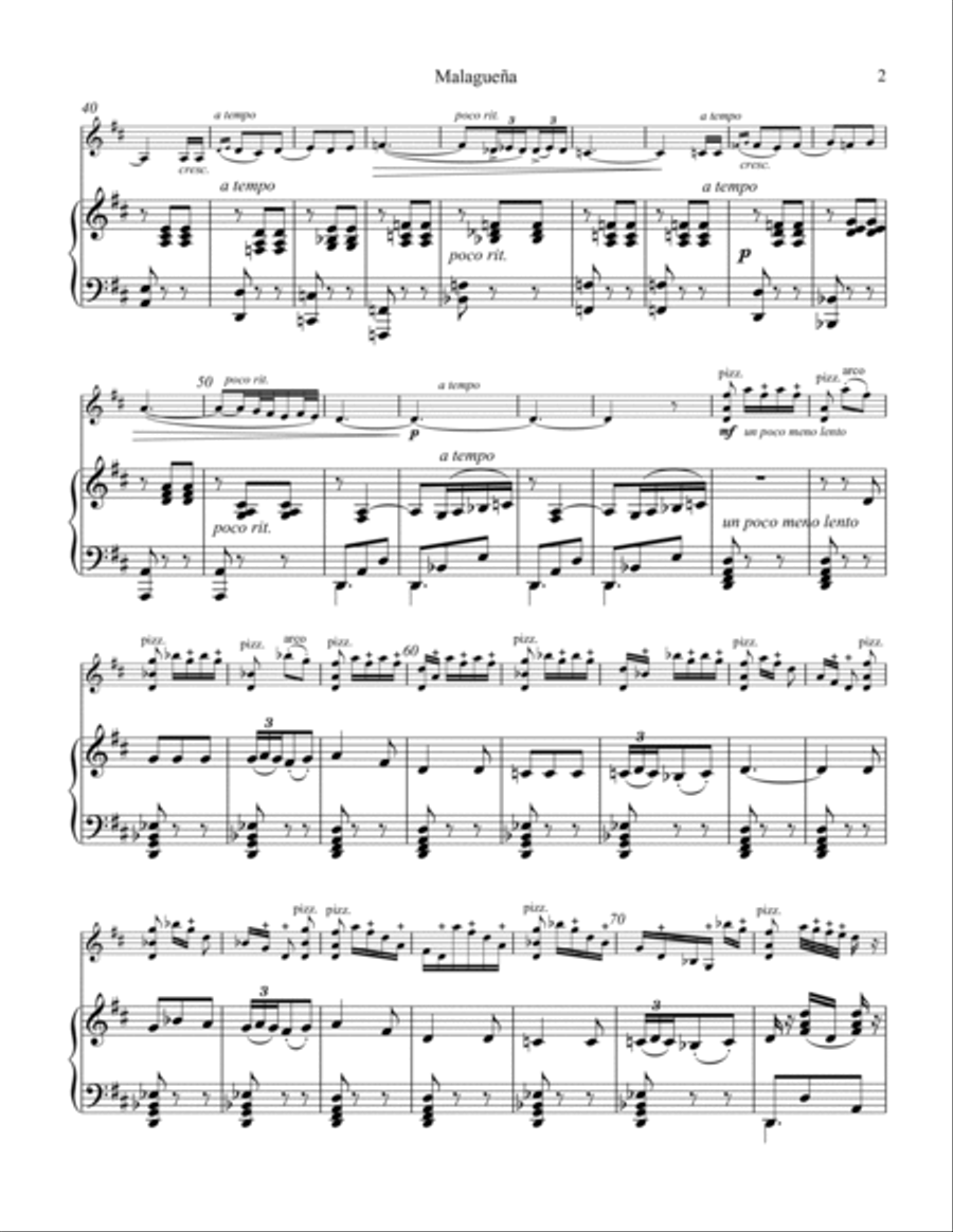 4 Spanish Dances by Sarasate for violin and piano Violin Solo scores gallery preview page 3