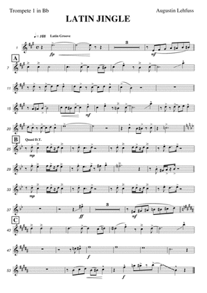 Latin Jinge - "Jingle Bells" in a latin version for brass quintet
