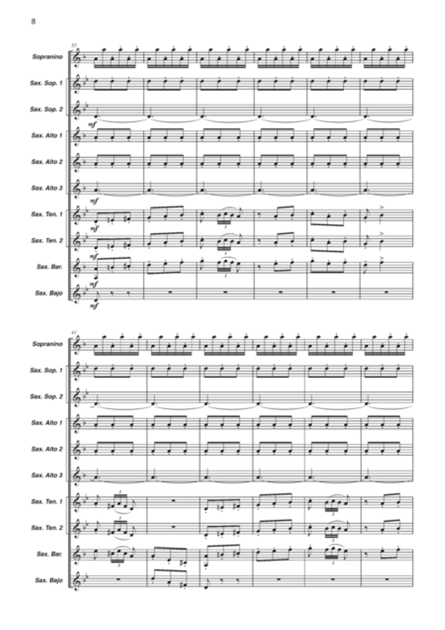 La Boda de Luis Alonso Intermezzo Saxophone scores gallery preview page 5