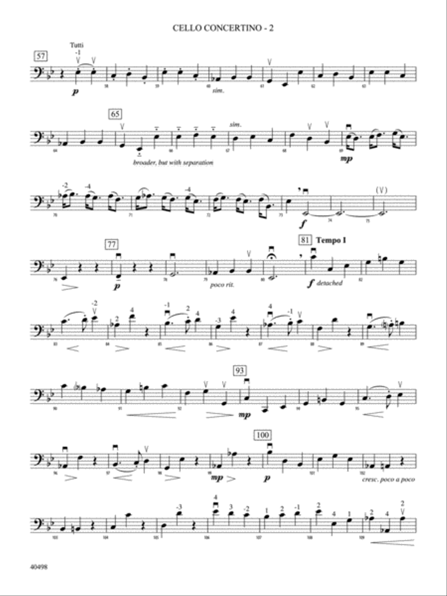 Musette from Concerto Grosso No. 6: Cello Concertino String Orchestra scores gallery preview page 2