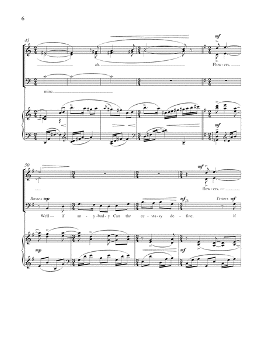 Flowers Flowers 4-Part scores gallery preview page 8