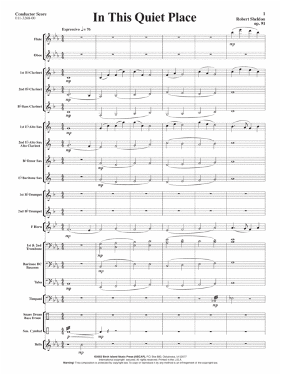 In This Quiet Place Concert Band scores gallery preview page 2