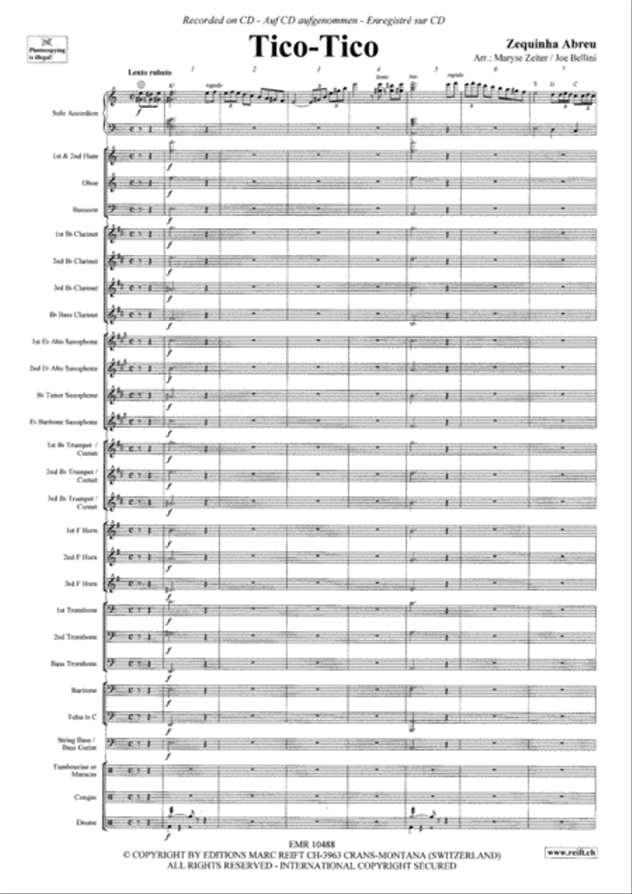 Tico Tico Tico Tico Concert Band scores gallery preview page 4