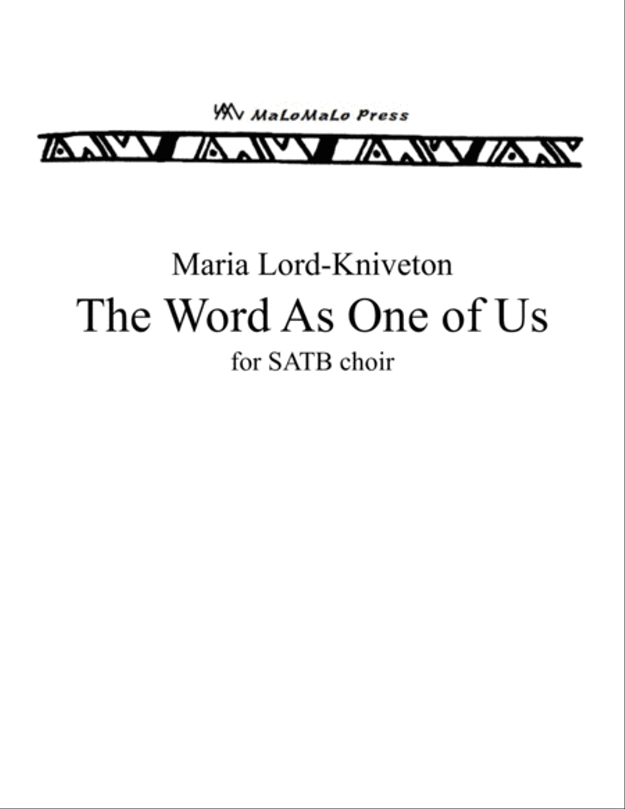 The Word As One of Us 4-Part scores gallery preview page 1
