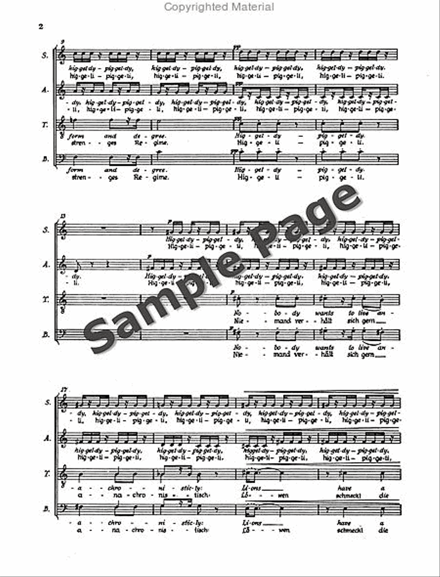 Henze Moralities(1967) Chor.score 4-Part scores gallery preview page 5