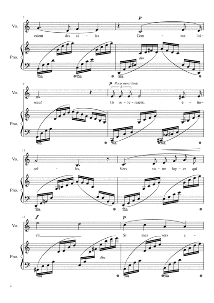 Si mes vers avaient des ailes - C Major Voice Solo scores gallery preview page 3