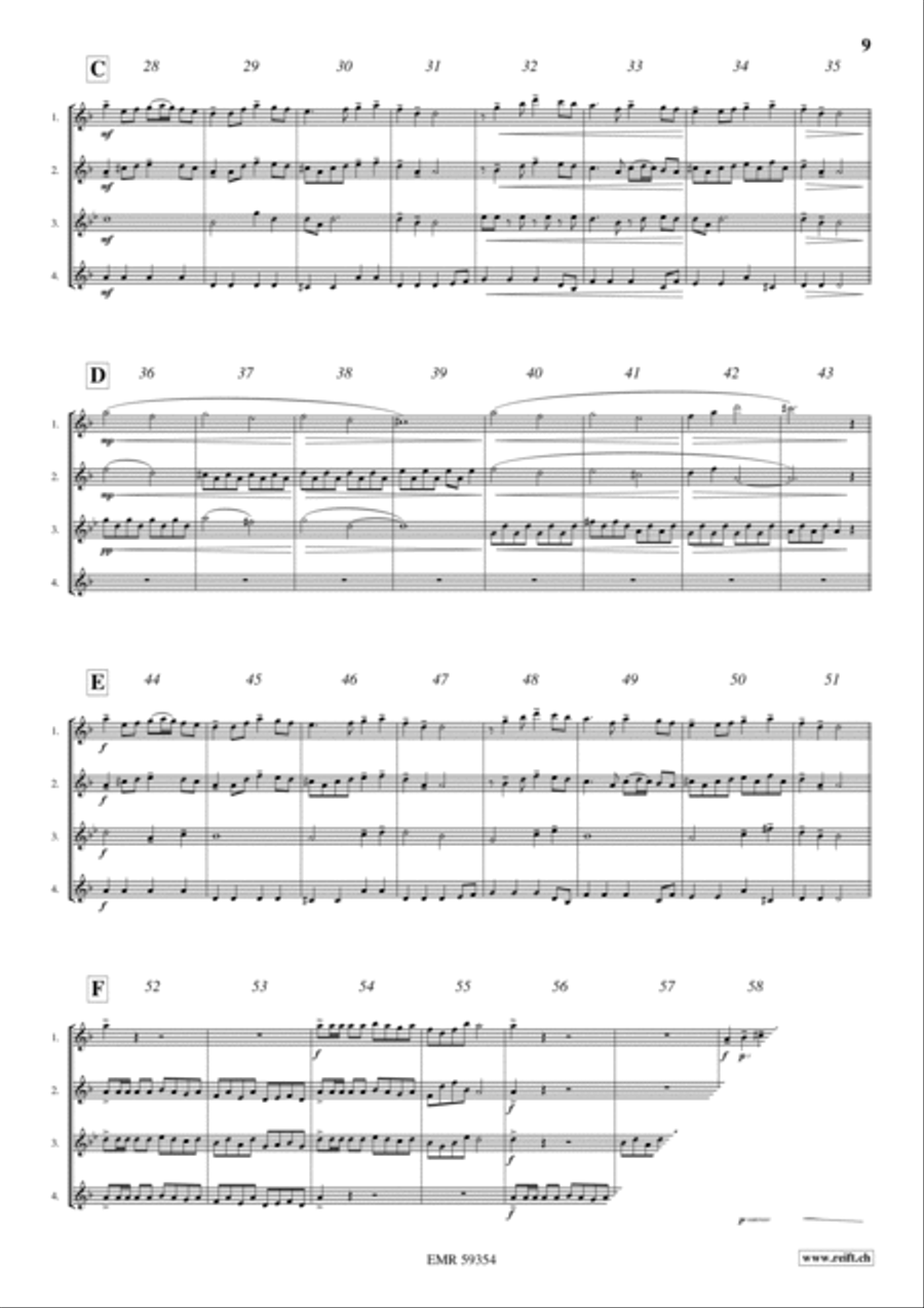 Saxophone Quartet Collection Volume 8 Saxophone Quartet scores gallery preview page 7
