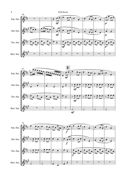 Rondo alla Turca for Saxophone Quartet (SATB) image number null