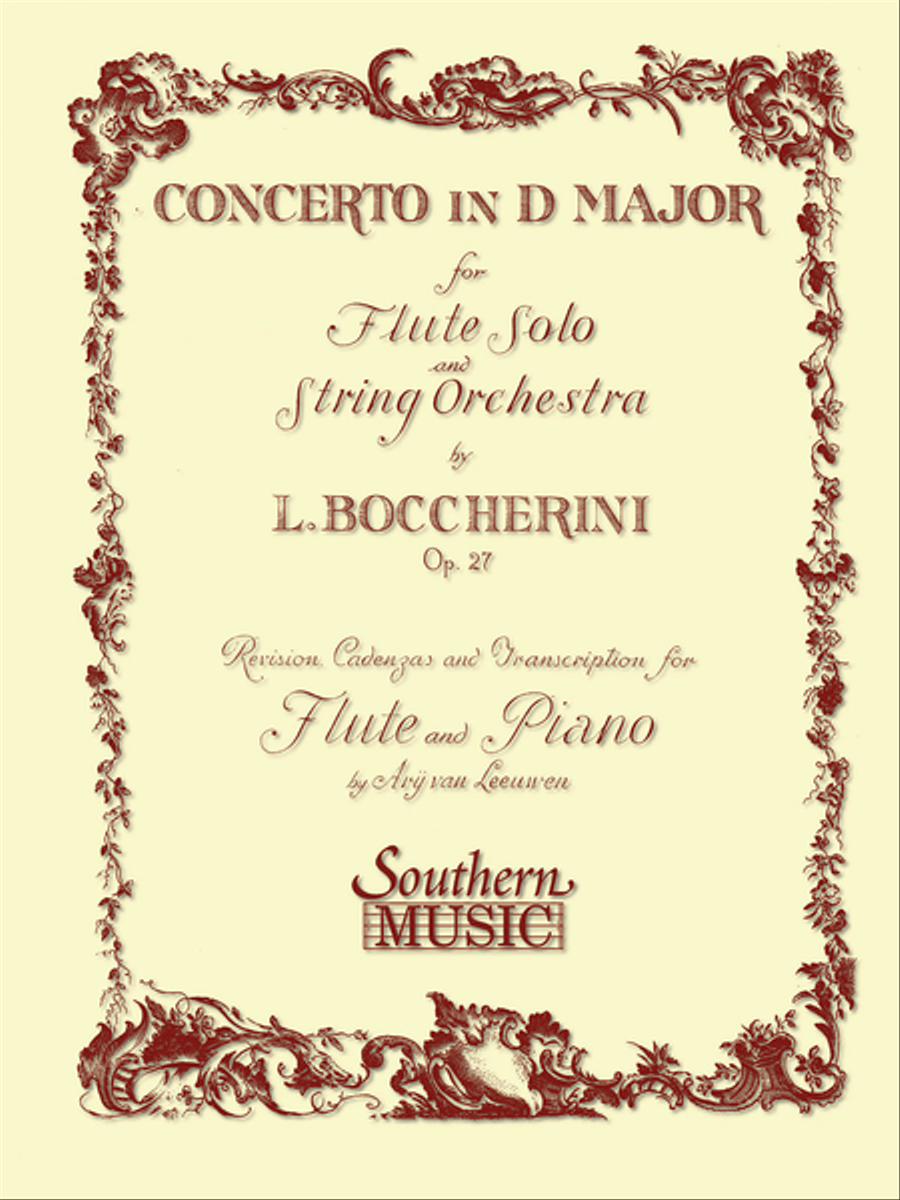 Concerto in D Major, Op. 27 Flute scores gallery preview page 1