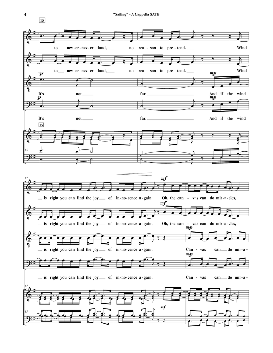 Sailing Sailing 4-Part scores gallery preview page 4