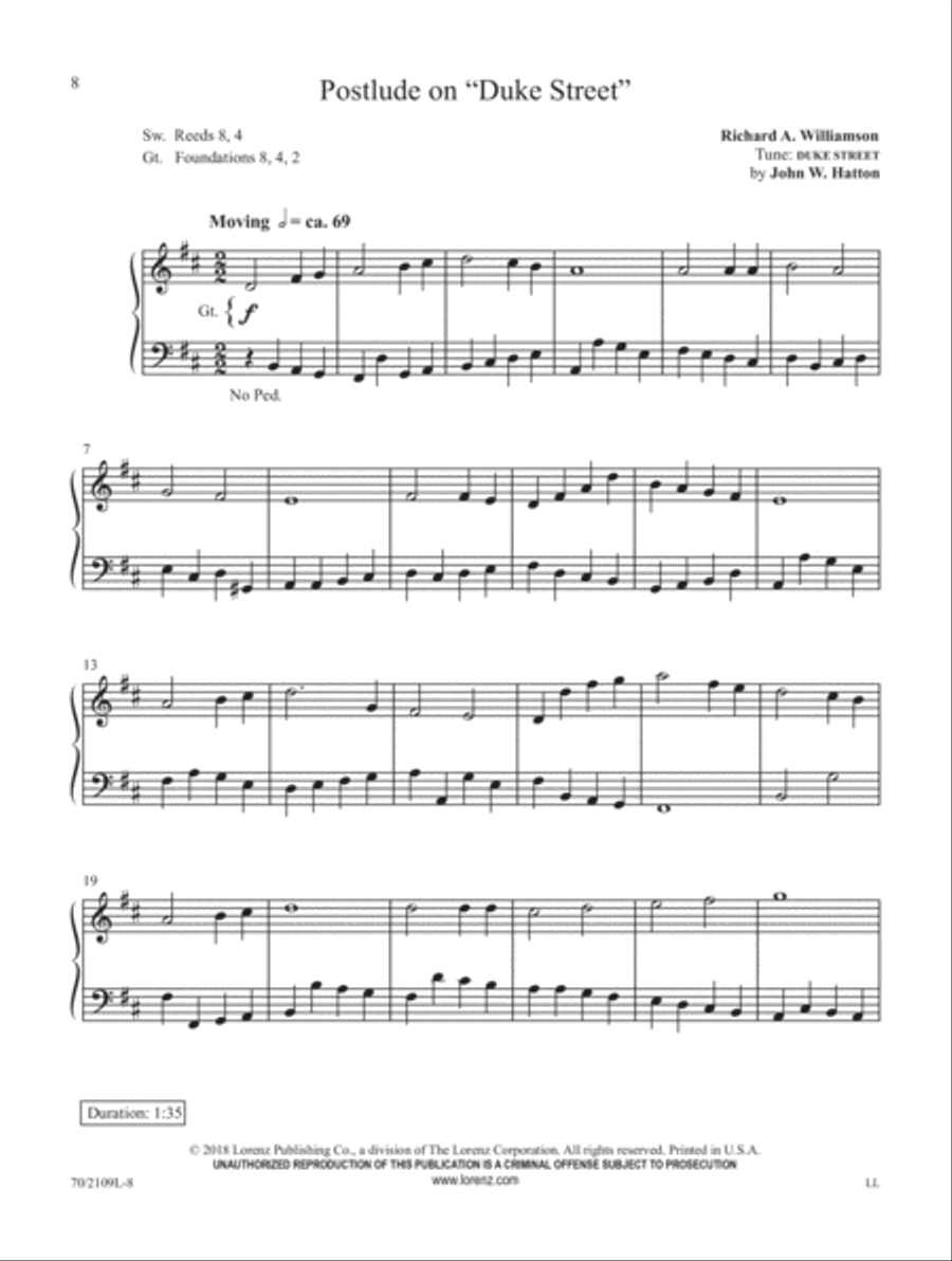 Postludes in Two Minutes or Less Organ Solo scores gallery preview page 5