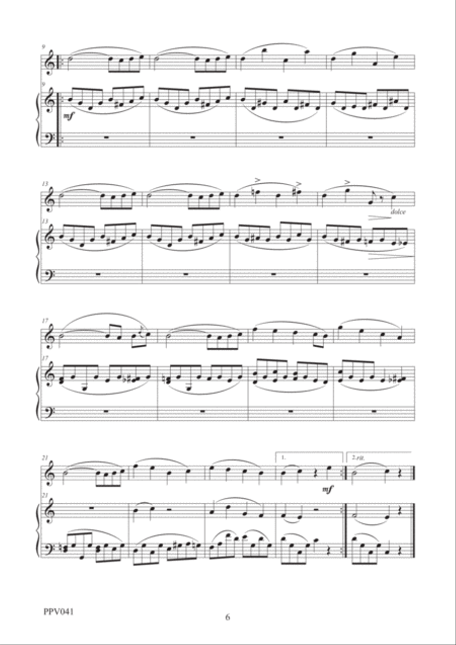 CECILE CHAMINADE: SIX PIECES FOR VIOLIN & PIANO Violin Solo scores gallery preview page 6