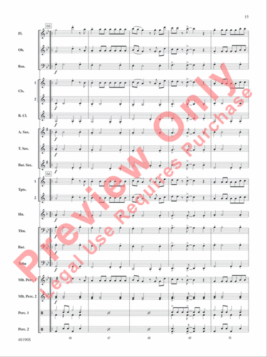 Con Calma (Remix) Concert Band scores gallery preview page 16