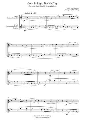 Once In Royal David’s City (for oboe duet, suitable for grades 2-6)