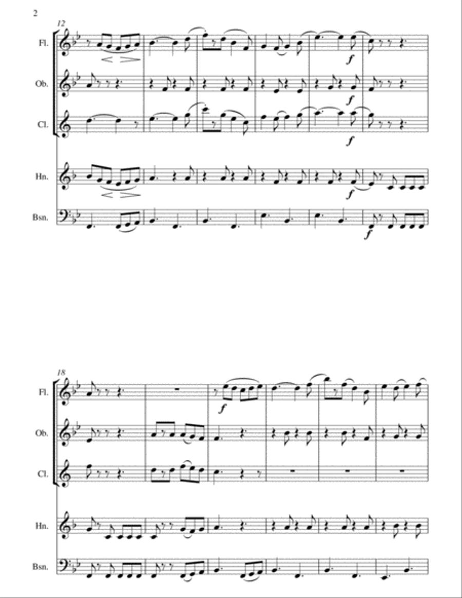Australian Animal Suite: Wind Quintet Australian Animal Suite: Wind Quintet Woodwind Quintet scores gallery preview page 4