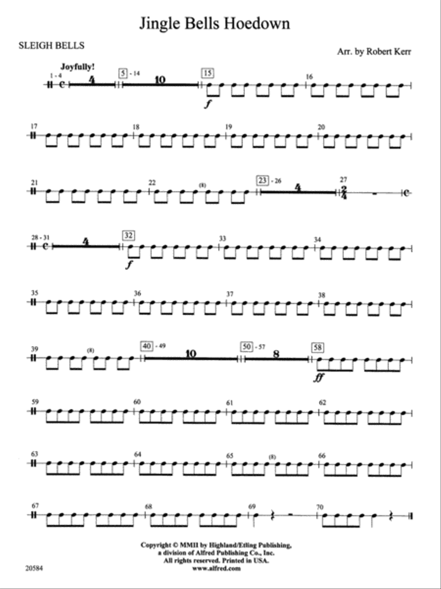Jingle Bells Hoedown: Bells String Orchestra scores gallery preview page 1