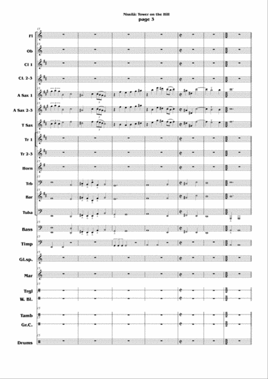 Tower on the Hill Tower on the Hill Concert Band scores gallery preview page 3