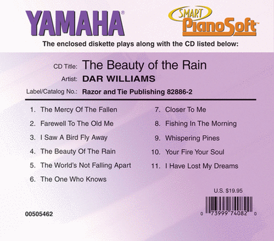 Dar Williams - The Beauty of the Rain - Piano Software