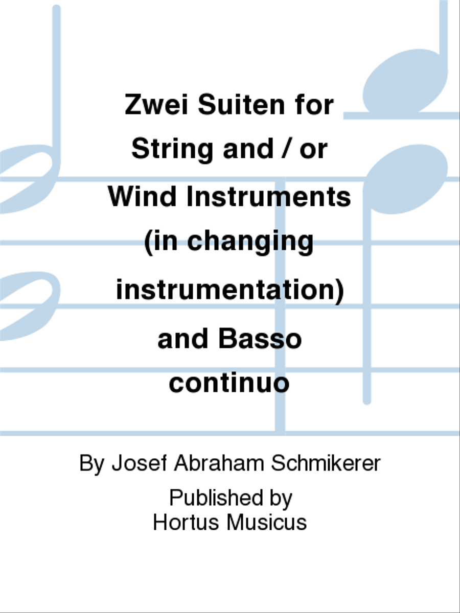 Zwei Suiten for String and / or Wind Instruments (in changing instrumentation) and Basso continuo Voice scores gallery preview page 1